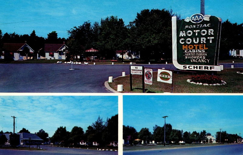 Pontiac Motor Court - Vintage Postcard (newer photo)
